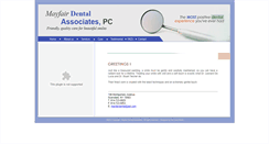 Desktop Screenshot of mayfairdentalassociates.com